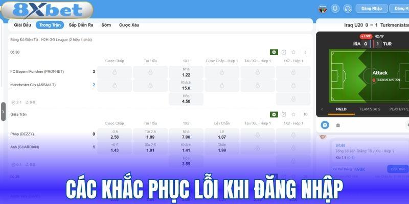Hướng xử lý khi tài khoản 8XBET không thể truy cập
